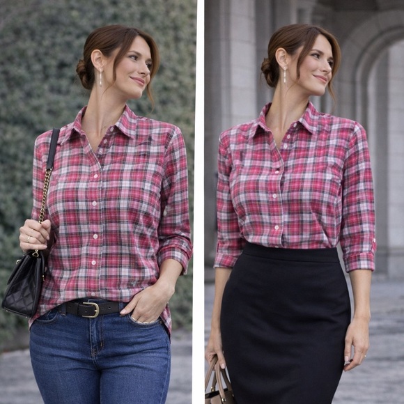 Vineyard Vines Tops - Vineyard Vines Pink Plaid Button Down Shirt